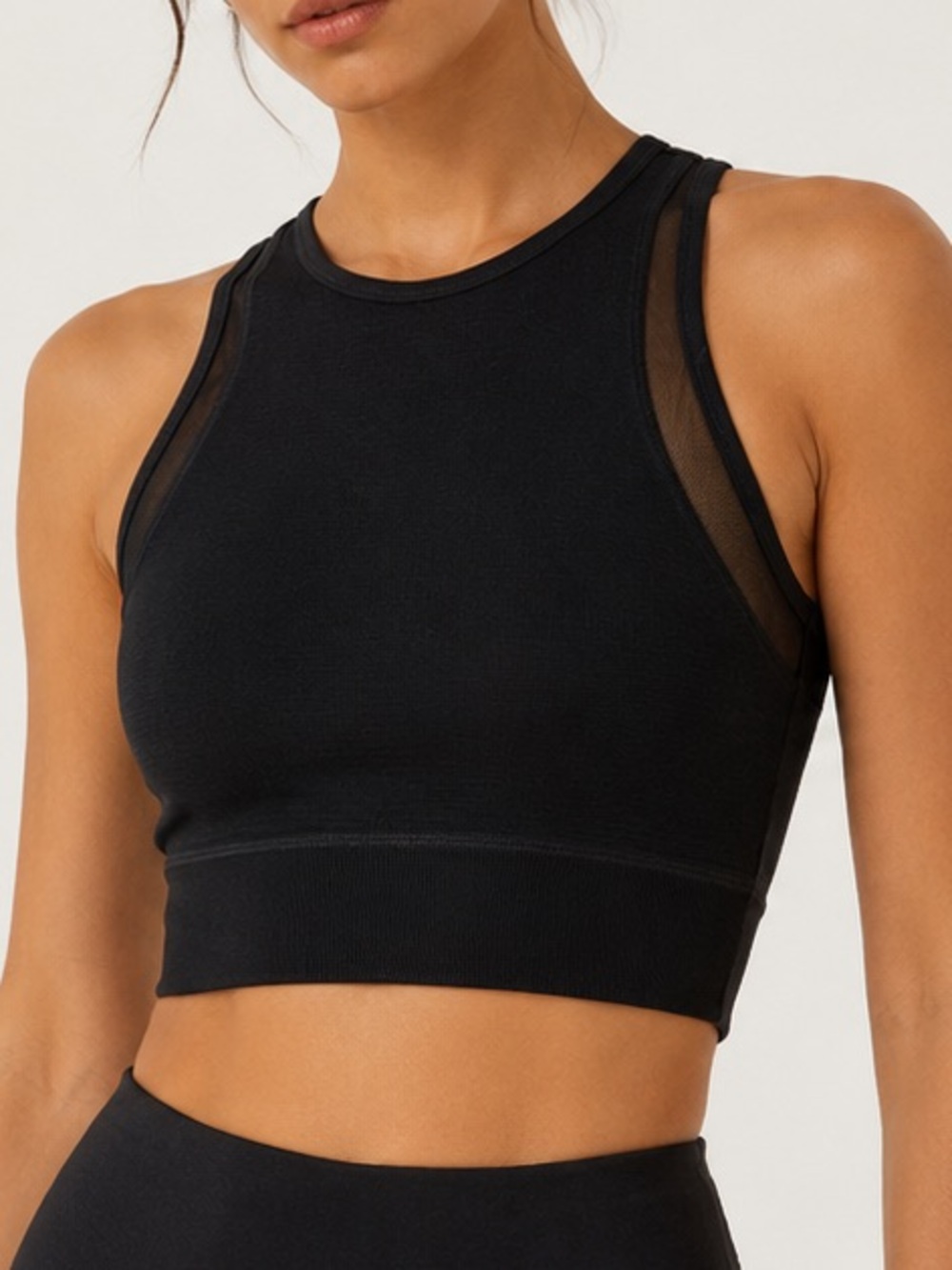 Alala Black Mesh sports bra